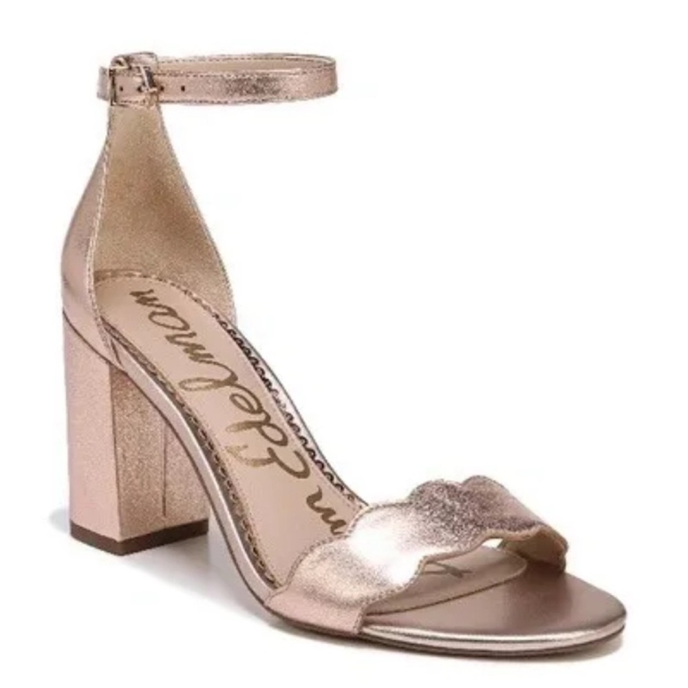 Sam Edelman Metallic Block Heel Sandals